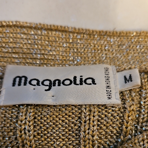 Magnolia Men's Shimmering Gold Cardigan Sweater - Picture 7 of 7